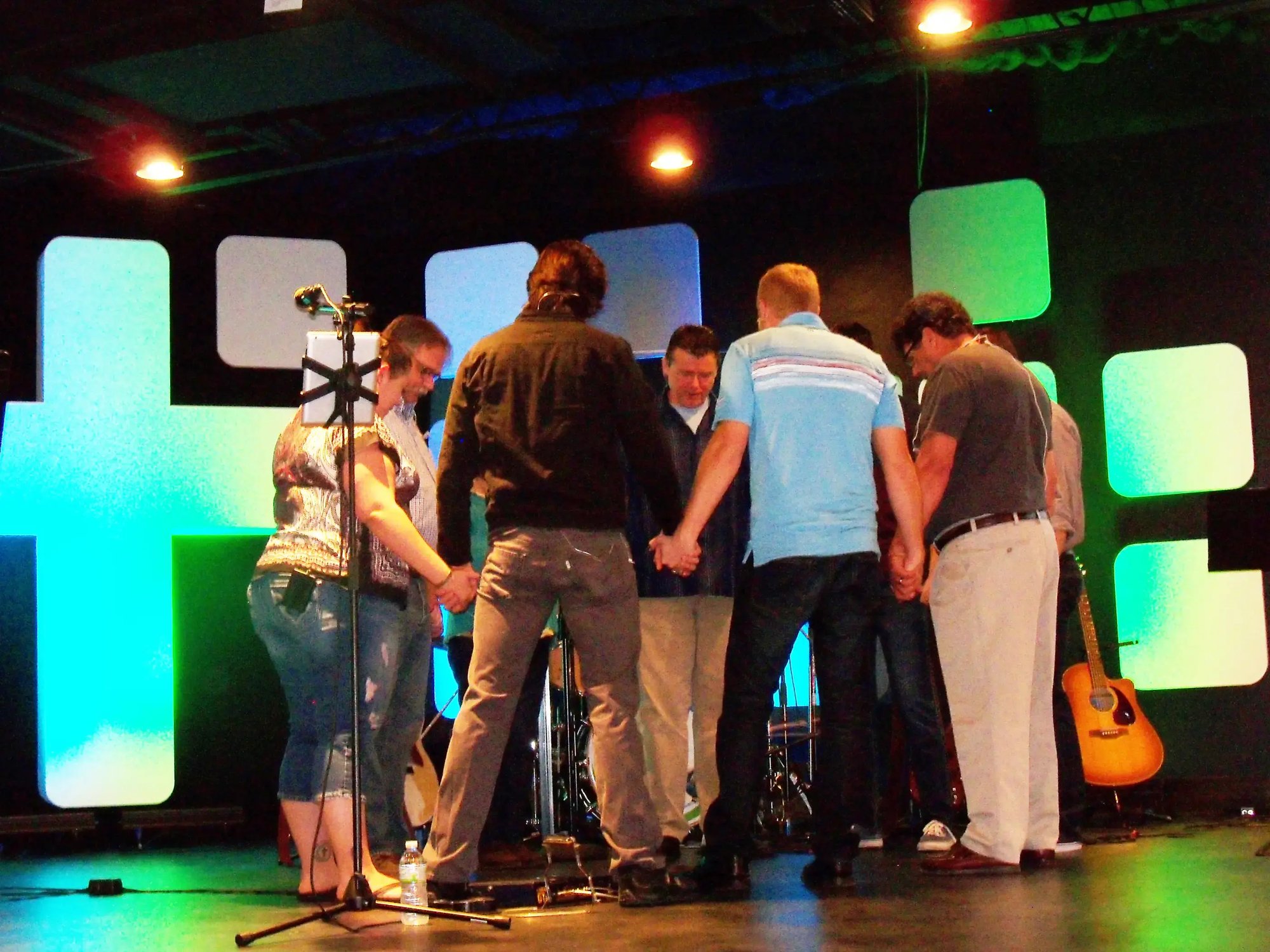 group praying together